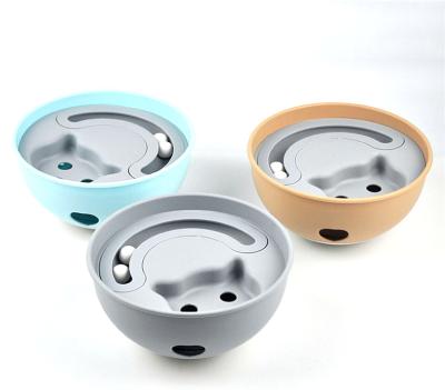 China Viable Funny Puppy Playing Exercise Dog Cat Food Treat Bowl Interactive Dog Tumbler Toy for sale