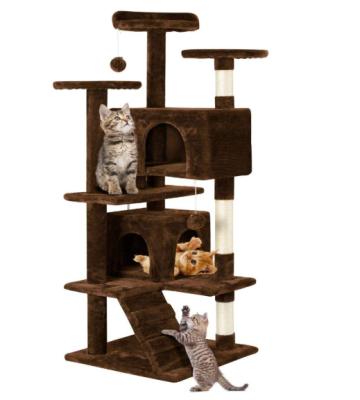 China Sustainable Cat Scratching Post Tower Tree Pet Palace Cat Palace for sale