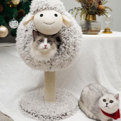 China Sheep Cat Litter Summer Climbing Frame Garbage Cat Tree Toy Cat Litter Sustainable Furniture Decoration for sale