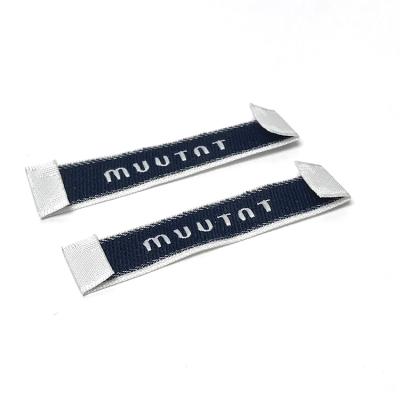 China Customized Sustainable White Fashion Woven Apparel Label Clothing High Quality Customized Label for sale