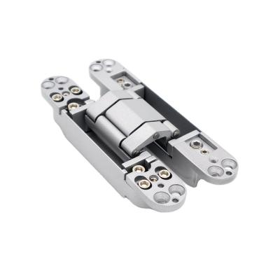 China Factory Direct Selling Contemporary Zinc Alloy Three-Dimensional Cross Hinge Adjustable Hidden Concealed Door Hinge for sale