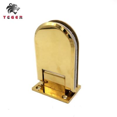 China Easy To Install And Durable Stainless Steel Gold 90 Degree Interior Bathroom Cabinet Kitchen Door Flange Glass Hinge for sale