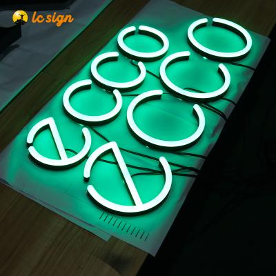 China Buildings NEON 3d Custom Led Acrylic Letter Board Light Up Sign For Advertising Signage for sale