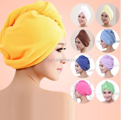 China Lady Bath Tool Microfiber Bath Towel Hair Dryer Cap Viable Quick Dry Cap for sale