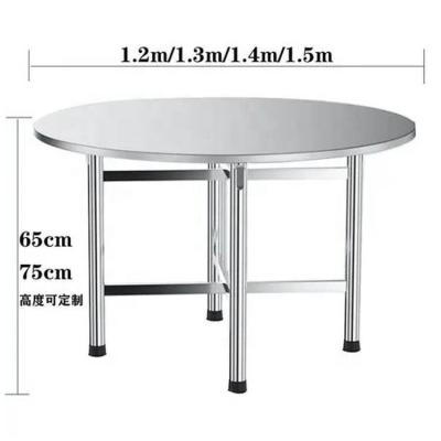 China Foshan furniture supplier silve modern folding banquet wedding table hotel stainless steel round turntable tables for sale