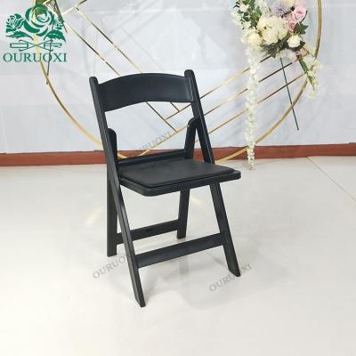 China Wholesale Outdoor Padded White/Modern Black/Colors Wedding Banquet Event Party Wimbledon Resin Folding Chairs for sale