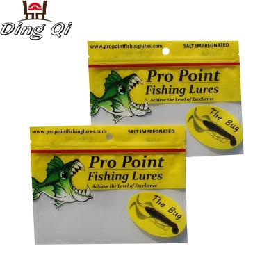 China Moisture Proof Soft Plastic Heat Seal Lure Bait Packaging Fishing Bag With Clear Window for sale