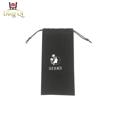 China Custom Black Velvet Moisture Proof Small Jewelry Drawstring Bags Pouches for sale