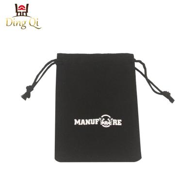 China Black 100% Cotton Canvas Drawstring Pouch Bag Moisture Proof for sale