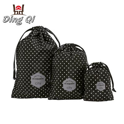 China Large Fashionable Nylon Drawstring Bag Laundry Bag With Custom Printed Logo for sale