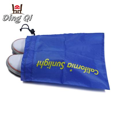 China Fashionable high quality polyester waterproof nylon drawstring bag for shoes for sale