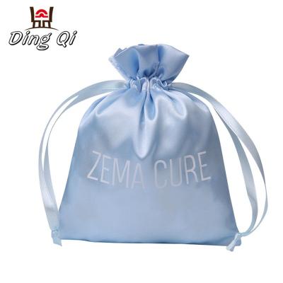 China Fashionable Wholesale Large Satin Silk Bags For Hair Extension Packaging Bag for sale