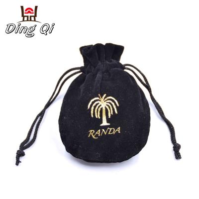 China Fashionable Custom Logo Suede Pouch Jewelry Cord Velvet Pouch for sale