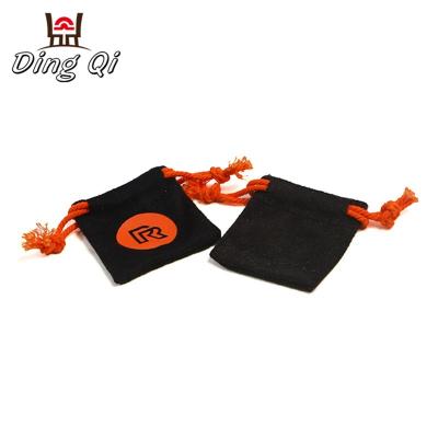 China Fashionable wholesale soft ch suede velvet jewelry pouch bags suede drawstring gift pouch packaging bags with custom logo for sale