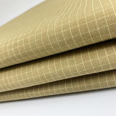 China Flame Retardant Aramid Fabric 75/23/2 Meta-Aramid/Para-Aramid/200GSM Ripstop Blended Woven Fabric FR Anti-Static Flame Retardant Fabric For PPE for sale