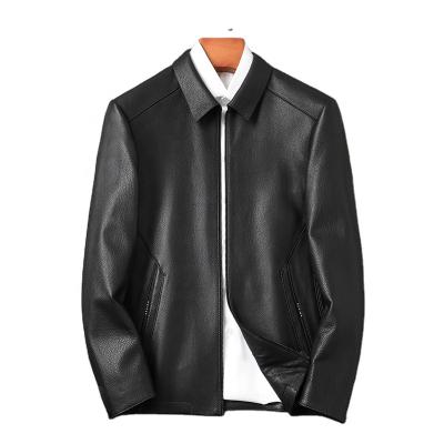 China 2021 Fashion Autumn And Winter Business Classic Coat QUICK DRY Genuine Leather Goatskin Sheep Men Goatskin Jacket for sale