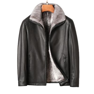 China QUICK DRY Mens Winter Jacket Coat 100% Mink Fur Coat Natural Real Fur Coats For Mens Goat Sheepskin Mens Leather for sale