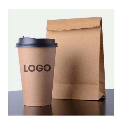 China Biodegradable Disposable Paper Cups Packaging Coffee Cups Dark Paper Logo for sale