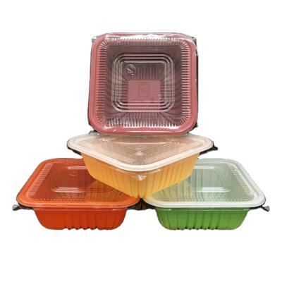 China Disposable Disposable Plastic Lunch Box Square PP Fast Food Takeaway Lunch Box With Lid for sale