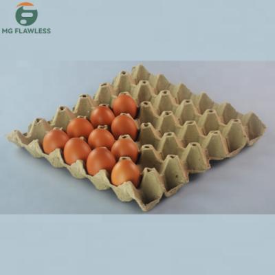 China Eco Friendly 30 Holes Biodegradable Pulp Fiber Egg Flats Tray Recycled Paper For Farmers Display Filler Tray Holder for sale