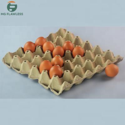 China Custom Packaging Biodegradable Disposable Paper 30 Egg Pulp Cell Flats Filler Tray Dozen Bulk Price for sale