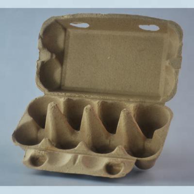 China Biodegradable Cardboard Top Box Reusable Egg Flats 8 Cells Egg Paper Pulp Container For Fridge Market Farmers Display Filler Tray Holder for sale