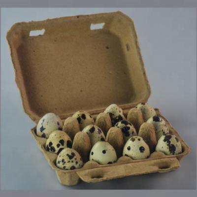 China Eco Friendly Biodegradable Quail Pulp Eggs Cartons Box Top Flat Free Sustainable Packaging for sale