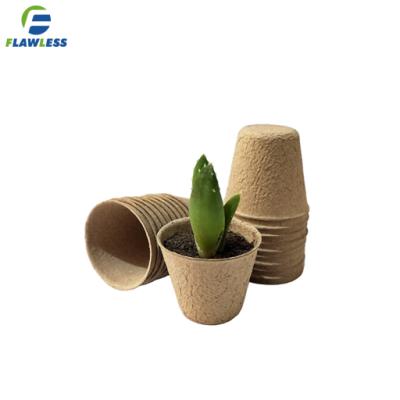 China Wholesale Disposable Round Paper Pulp Peat Pot Organic Biodegradable Seed Starter Tray for sale