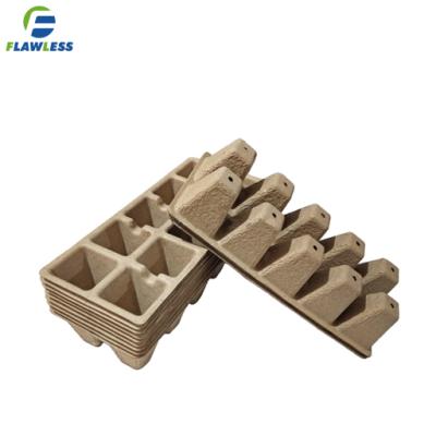 China Disposable Pulp Place Pots Biodegradable Seed Starting Pots and Transplanting Kits Tray Easy Seedlings for sale