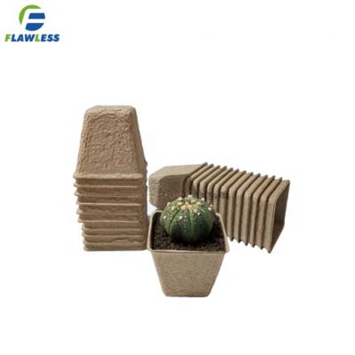 China Disposable Nursery 6-Hole Cup Seed Pots Starter Tray Easy Transplanting Seedlings Molded Paper Pulp Packaging for sale