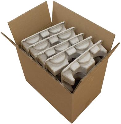 China Complete Wine Packaging 12 Bottle Molded Pulp Wine Shipper Heavy Duty Molded Pulp Packaging for sale