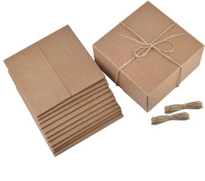 China Brown Biodegradable Kraft Boxes Easy Assemble Premium Gift Boxes With Lid Box Cardboard For Packaging Can Be OEM for sale