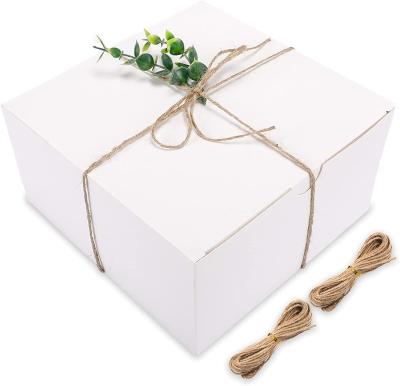 China White Gift Boxes Gift Boxes with Lids for Wedding Gift, Bridesmaid Proposal Gift, Graduation Party for sale