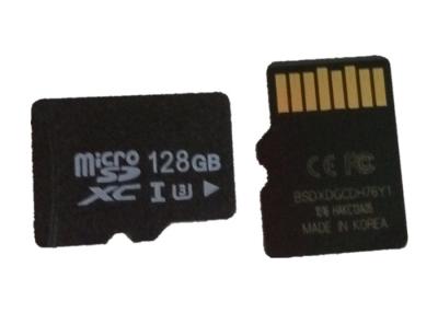 China 70 MB / S High Speed Micro SD Card 128GB C10 Black / OEM Color FAT 32 / FAT With Adapter for sale