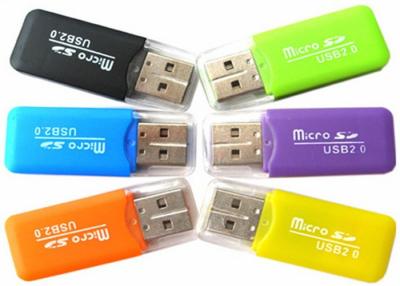 China TF Card / SD Card / CF Card Micro SDHC Card Reader Plastic Material For Promotion Gift for sale