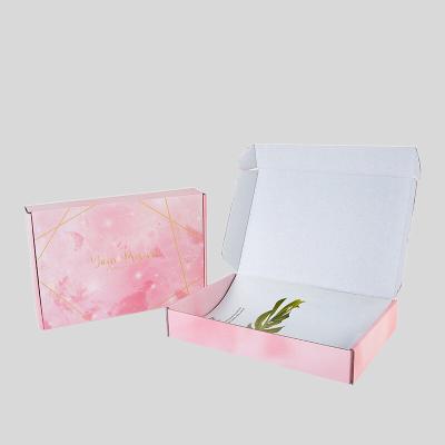 China Recycled Materials Customized High Quality Printing Corrugated Shipping Boxes Custom Logo Cardboard Packaging Box For Clothings for sale