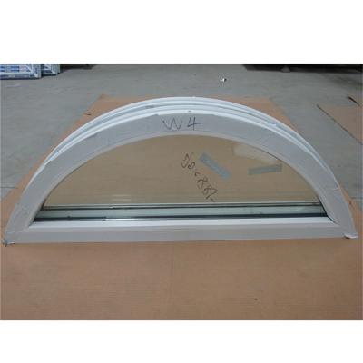 China Commercial Special Double Arch Folding Buildings UPVC Windows UPVC Screen Tempered Glass Windows With Good Air Tightness for sale