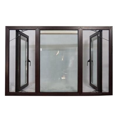 China CE NFRC AS2047 Low-E Swing Tempered Double Safety Glass Casement Hurricane Impact Windows Doors Designs S With King Kong Net for sale