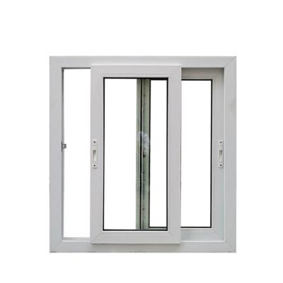 China Cheap Folding Screen Price Panama Safety Lock UPVC/PVC Bathroom Sliding Window With Single/Double White Frame Glass for sale