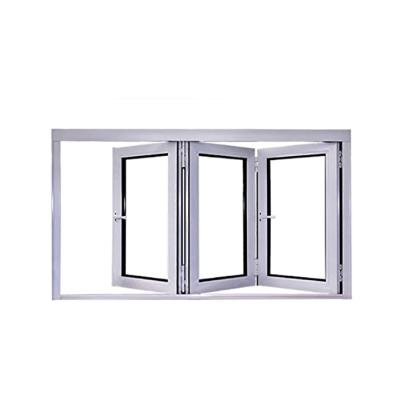 China Magnetic Hung Sliding Aluminum Bi Fold Screen Windows Aluminum Window Fold Up Glass Casement Windows for sale