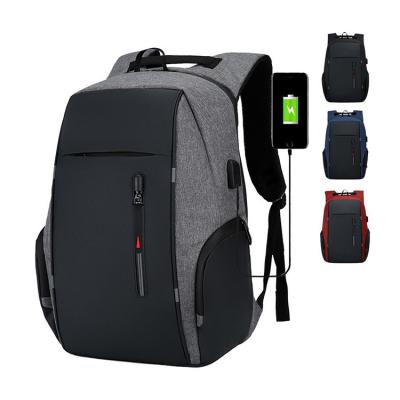 China Custom High Quality Waterproof Multifunctional School Bags Men Canvas Student Laptop Backpack With USB Charging Port for sale