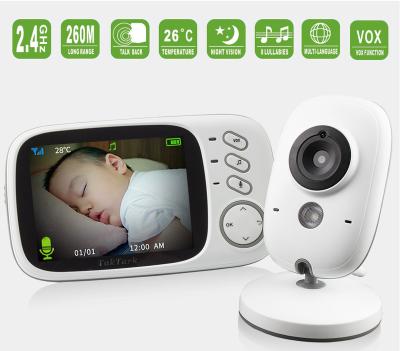 China 3.2 Inch Wireless Video Baby Monitor Portable Color Baby Nanny IR LED Night Vision Security Camera Intercom Music Player for sale