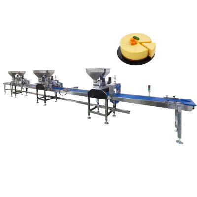 China Round Cake Factory Machine Mousse Cake Mold Filling Production Equipment 304 Stainless Steel for sale