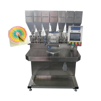 Chine Ligne de production de gâteaux Rainbow Mousse Jaffa Machine à faire des gâteaux à la tasse 15 pièces/min 304SUS à vendre