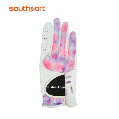 China Southport Logo OEM Anti-Slip Golf Glove Ladies Custom Golf Gloves For Women for sale