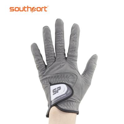 China Gray Golf Glove Mens Wear Ultra Thin Microfiber Glove Sports Protective Golf Glove for sale