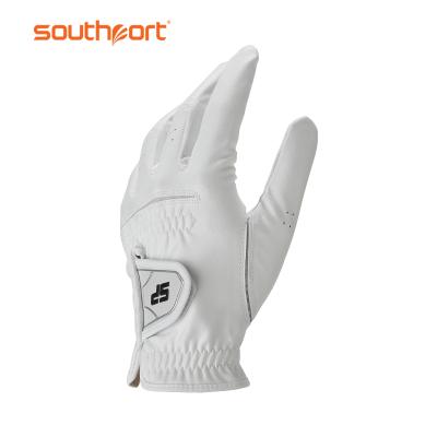 China Fashionable White Factory Logo Printing Custom Non-slip Golf Men Wearable Gloves for sale