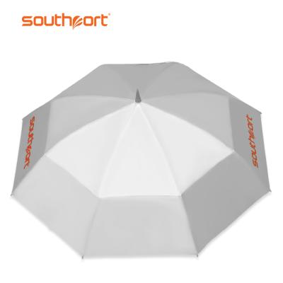 China Wind Resistance Southport Golf Umbrella 30inch Fiberglass 14mm UV Coating Golf Umbrella for sale