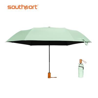 China Wind Resistance Southport UV Protection Wooden Handle 5 Fold Golf Umbrella for sale