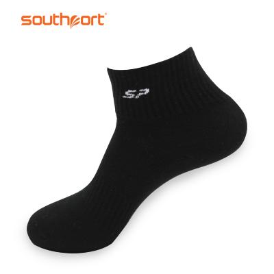 China Breathable Southport Golf Mens No Slip 3 Pair Mens Socks Black Color for sale